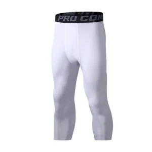 Men's Leggings Compression Pants Sports Leggings Basketball Quarter Shorts Quick Drying Running Training Stretch Fitness Pants