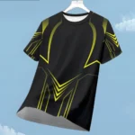 Men’s T-shirt Fashion Color Block 3D Print Tee Outdoor Run Fitness Sports Short Sleeve Summer Casual O-neck Loose Breathable Top