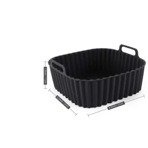 Reusable Air Fryer Silicone Liners Square Non Stick Basket Mat for 4-7QT Air Fryer Oven Microwave Baking Airfryer Accessories