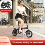 12 Small Bike cycling City Mini Folding Bicycle For Male And Female Students Portable Ultra Light Transmission Disc Brakes