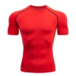 Men Compression Running T Shirt Fitness Tight Short Sleeve Tshirt Training Jogging Shirts Gym Sportswear Quick Dry Rashguard
