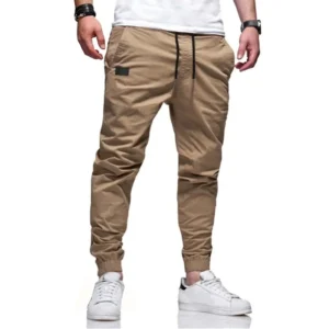 Cargo Pants Men's Loose Straight sports Clothing Solid color sweatpants Versatile Joggers Woven Casual Male Trousers