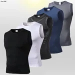 Men Quick Dry Running T-Shirts Compression Vest Sleeveless Quick-Drying Jersey Training Shirt Gym Mens Tank Top