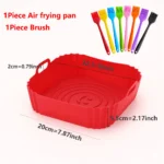 Silicone Basket Pot Tray Airfryer Liner For Air Fryer Reusable Container Accessories Pan Baking Mold Canister Shape Protector