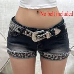 Hot Girl Low Waist Denim Super Short Shorts Women Summer New American Deep Blue High Street Bodycon A- Line Hot Pants