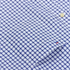 Men's Long Sleeve Oxford Plaid Striped Work Casual Shirt with Pocket, Spring Autumn  Cotton Blend Regular-fit Button-down Shirts