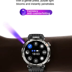 New 5ATM Outdoor Men 600mAh Heart rate IP 68 Sports Smartwatch 2025