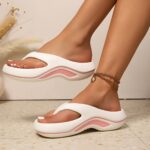 Women’S Stylish Casual Solid Color EVA Molded Flip-Flops, Comfortable And Soft, Suitable for All Seasons