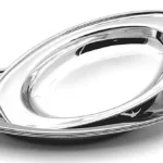 Stainless Steel Round Plate Serving Sabji Rice Chat-Set of 6 Pcs Non-Toxic Eco-Friendly Food Grade Oven & Dishwasher Safe