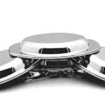 Stainless Steel Round Plate Serving Sabji Rice Chat-Set of 6 Pcs Non-Toxic Eco-Friendly Food Grade Oven & Dishwasher Safe