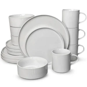 European American Style Creative Light Luxury Modern Ceramic Plates Cups Black Glazed Bowls Dishes Complete 16-piece Dinnerware