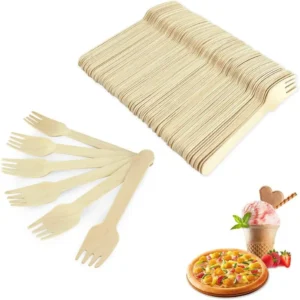 Unbreakable Eco Bamboo Disposable Dinner Plates 8 inch Round/Square with Spoon for Parties Picnics Camping