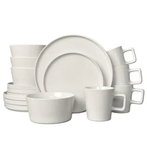 European American Style Creative Light Luxury Modern Ceramic Plates Cups Black Glazed Bowls Dishes Complete 16-piece Dinnerware