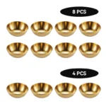 4pcs 8.2cm Diameter Stainless Steel Condiment Portion Cups Appetizer Plates Soy Sauce Bowl Serving Saucer Dish Dipping Sauce Cup