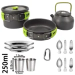 Camping Cooking set Camping Cookware Travel Tableware Outdoor Picnic Set Teapot For 2-3 Peaple Non-stick pots assorted sets