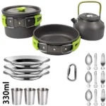 Camping Cooking set Camping Cookware Travel Tableware Outdoor Picnic Set Teapot For 2-3 Peaple Non-stick pots assorted sets