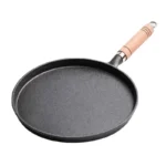 26cm Cast Iron Frying Pan Uncoated Non-stick Egg Pancake Pan Crepe Maker Steak Frying Pot Gas Induction Cooker Kitchen camping Cookware