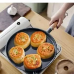26cm Cast Iron Frying Pan Uncoated Non-stick Egg Pancake Pan Crepe Maker Steak Frying Pot Gas Induction Cooker Kitchen camping Cookware
