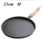 26cm Cast Iron Frying Pan Uncoated Non-stick Egg Pancake Pan Crepe Maker Steak Frying Pot Gas Induction Cooker Kitchen camping Cookware