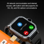 VALDUS 4G Sim Card Android Phone Smartwatch 5G GPS WIFI Dual Camera 2024 Black PGD Smart Watch
