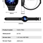 VALDUS Round Large Screen Smartwatch High Quality for Women Men Waterproof VG53 PRO Outdoor Fitness Tracking Smartwatch