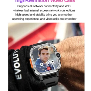 VALDUS 4G Sim Card Android Phone Smartwatch 5G GPS WIFI Black PGD