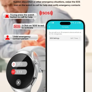 VALDUS ECG Health Smart Watch NFC MT600 AMOLED Screen