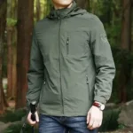 Men Outdoor Windproof Hiking Jackets Spring Autumn Thin Casual Jackets New Men Hooded Mesh Coats Quality Male Fit Windbreaker