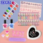 23-Piece Fashion Nail Care Kit for Girls Makeup Tools & Nail Care Set