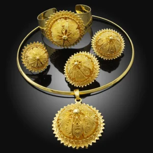 Zhuerrui Mother's Day Gift High Quality 18K Gold Plated MOM Jewelry Set Latest Italian Costume Simple Bridal Jewelry HA16031403