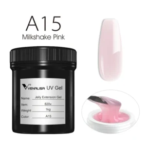 VENALISA 1KG Jelly Gel OEM Nail Art French Nail Construction Gel UV/LED Nail Extension Hard Poly Camouflage Gel