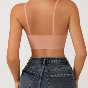 Laser Cut Seamless Wireless Push Up Bra Basic Crop Top Por Mayor Padded Women Brassier Ice Silk Seamless Bra