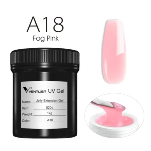 VENALISA 1KG Jelly Gel OEM Nail Art French Nail Construction Gel UV/LED Nail Extension Hard Poly Camouflage Gel