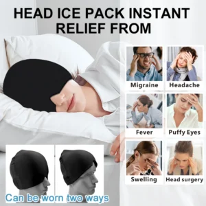 IFINE 2024 High Quality Full Coverage Stretch Hot Cold Gel Pack Hat Beauty Personal Care for Migraine Headache Sleep Relief