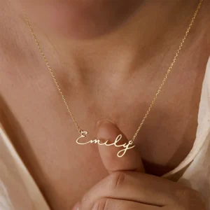 Name Necklace Stainless Steel Jewelry Mother's Day Gift Name Pendant Necklace for Women