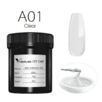 VENALISA 1KG Jelly Gel OEM Nail Art French Nail Construction Gel UV/LED Nail Extension Hard Poly Camouflage Gel