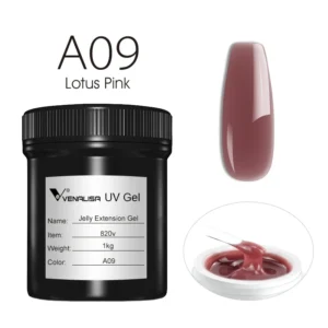 VENALISA 1KG Jelly Gel OEM Nail Art French Nail Construction Gel UV/LED Nail Extension Hard Poly Camouflage Gel