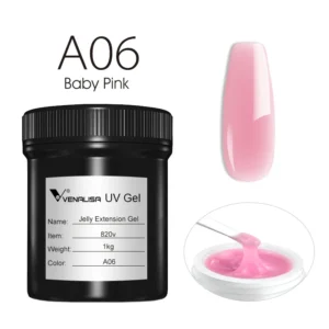 VENALISA 1KG Jelly Gel OEM Nail Art French Nail Construction Gel UV/LED Nail Extension Hard Poly Camouflage Gel