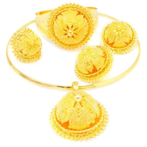 Zhuerrui Mother's Day Gift High Quality 18K Gold Plated MOM Jewelry Set Latest Italian Costume Simple Bridal Jewelry HA16031403