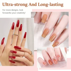 9-Piece Set of Professional Crystal Clear UV Nail Extension Jelly Gel Solid Liquid Lengthening Gel