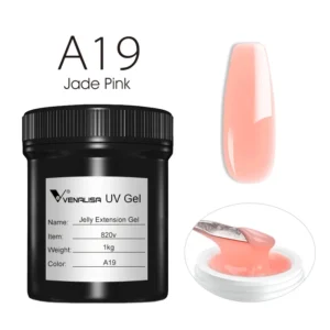VENALISA 1KG Jelly Gel OEM Nail Art French Nail Construction Gel UV/LED Nail Extension Hard Poly Camouflage Gel