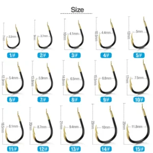 20 pcs Tungsten Steel Fishing Hook Barbed Carp Fishing Hook Single Circle Fishhook Sea Accessories Tackle