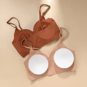 Laser Cut Seamless Wireless Push Up Bra Basic Crop Top Por Mayor Padded Women Brassier Ice Silk Seamless Bra