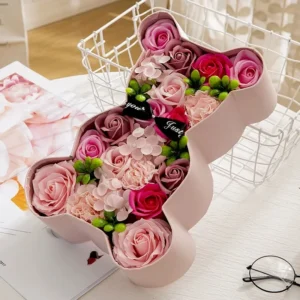 Rose Bear Box Valentine's Day Mother's Day Gift Soap Rose Bear Box Artificial Flower Holiday Gift