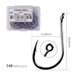 Aorace 40-100pcs/Box Fishing Hook Iseama Circle Carp Eyed Fishing Hook Size 2-22# Ring eye Japan Fishhooks Single Jig Hook