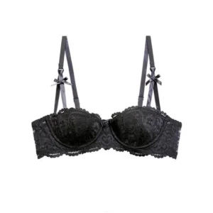 Women Bras Sexy Lace Half Cup Push Up French Style Lingerie Soft Deep V Top Breathable Back Closure Thin Bralette Ropa Mujer