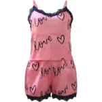 Women’S Pajama Shorts Suit Homewear Print Underwear Pijama Sexy Lingerie Camisoles Tanks Nighty Ladies Sleepwear