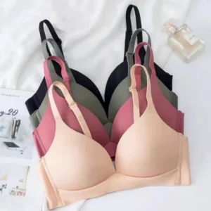 FallSweet Japanese Style Wireless Push Up Bra for Women Seamless 3/4 Cup Glossy Bralette Comfortable Underwear Female Lingerie