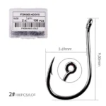 Aorace 40-100pcs/Box Fishing Hook Iseama Circle Carp Eyed Fishing Hook Size 2-22# Ring eye Japan Fishhooks Single Jig Hook