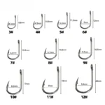 Fishing Hooks Carbon Steel Strong Sharp Silver Circle Fishhook  Jig Barbed Pesca Portable Lure Bait Tackle